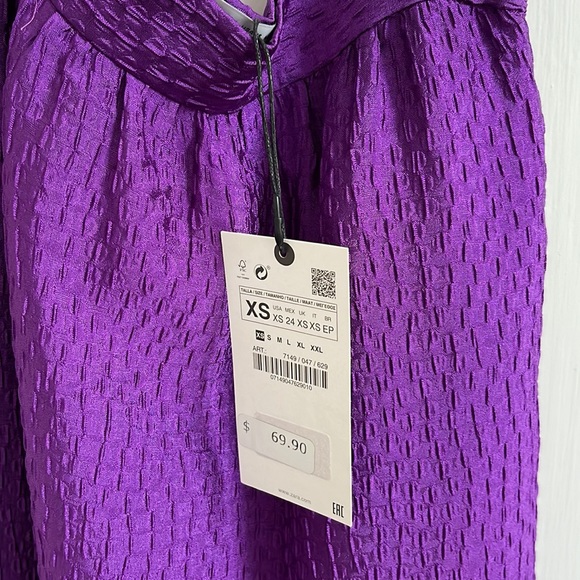 NWT Zara Textured Tiered Maxi Skirt - Picture 3 of 5